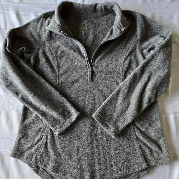 Size Small Made For Life Gray Fleece Quarter Zip Up Pullover - Picture 1 of 6